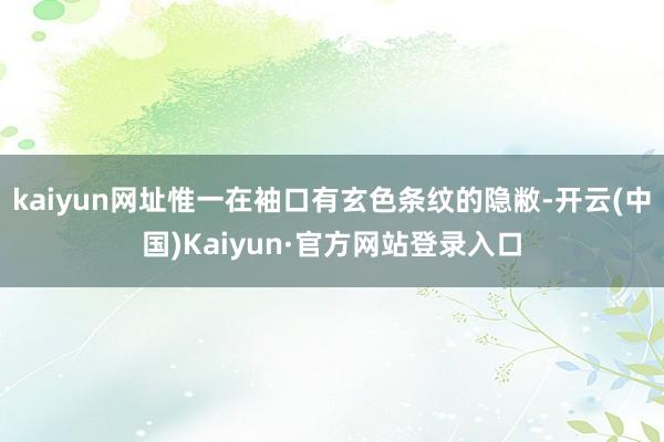 kaiyun网址惟一在袖口有玄色条纹的隐敝-开云(中国)Kaiyun·官方网站登录入口