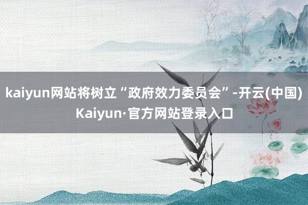 kaiyun网站将树立“政府效力委员会”-开云(中国)Kaiyun·官方网站登录入口