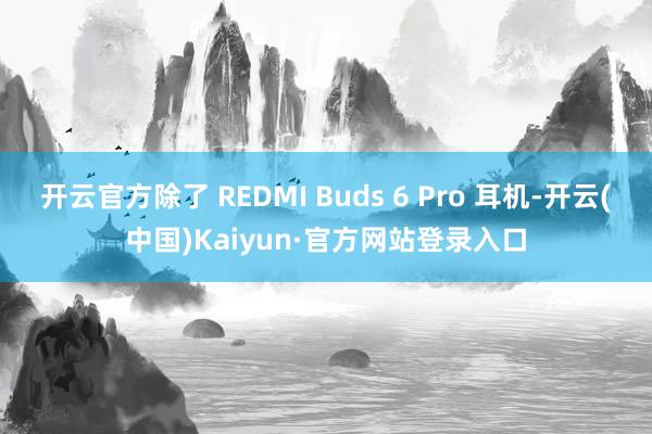 开云官方除了 REDMI Buds 6 Pro 耳机-开云(中国)Kaiyun·官方网站登录入口