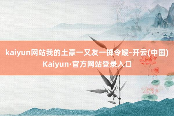 kaiyun网站我的土豪一又友一掷令嫒-开云(中国)Kaiyun·官方网站登录入口