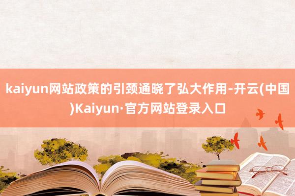 kaiyun网站政策的引颈通晓了弘大作用-开云(中国)Kaiyun·官方网站登录入口