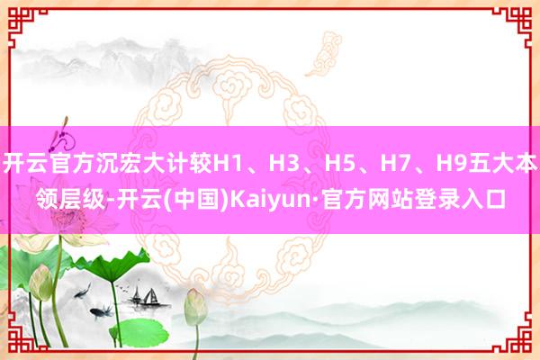 开云官方沉宏大计较H1、H3、H5、H7、H9五大本领层级-开云(中国)Kaiyun·官方网站登录入口
